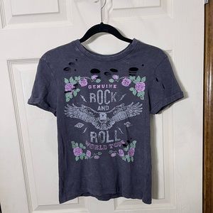 XS Rock N Rose Grey Tour Shirt